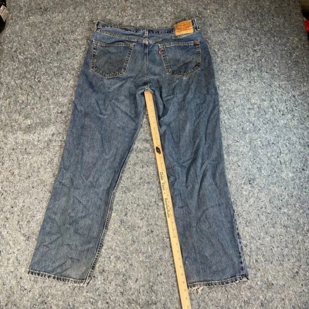 Levis Jeans 550 Mens 36x34 Relaxed Fit Straight‎ Leg Med Wash Blue Denim